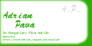 adrian pava business card